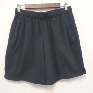 Nike Yoga Mens Therma Fit Sweat Shorts Size M Pull On Black Pockets Logo Lounge